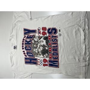 1998 USA Women's Hockey Gold Medalists Vintage T-Shirt Large
